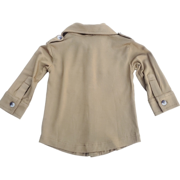 NWT Kate Quinn Organics Military Shirt Button Fennel Baby Boys 3-6 Months - Picture 2 of 4